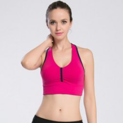 Women's High Impact Support Wirefree Fitness Racerback Sports Bra Top