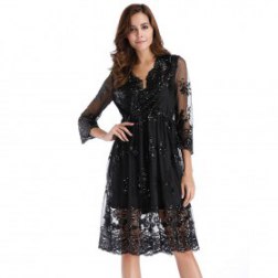 Sexy Sequin Wrap Dress