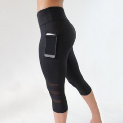 Sports Mesh Trouser Gym Short Workout Fitness Capris Yoga Legging