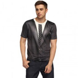 Men's 3D Printing Fashion Casual T Shirt