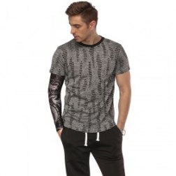 Men's Fashion Casual Gray Short Sleeve T-Shirt