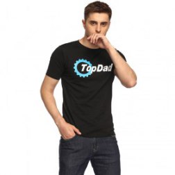 TOPDAD Letter Print Tees Shirts