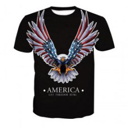 Men's Eagles 3D Printed Short Sleeve T-Shirts Tee