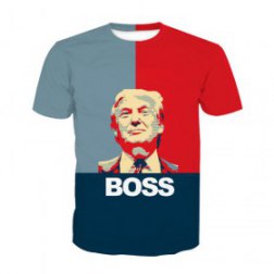 3D Printed Donald Trump Portrait Short Sleeves Tee