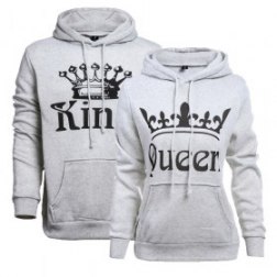 King Queen Hoodies Matching Couple Hoodies Pullover Hoodie