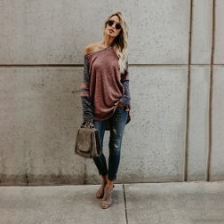 Long sleeve Irregular Loose T-shirt