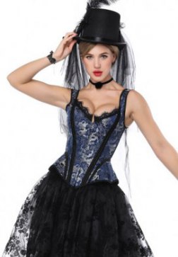 Overbust Vintage Corset With Shoulder Straps