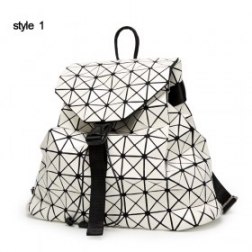 Women's Laser Backpack Geometric Rhombic Fashion Backpack