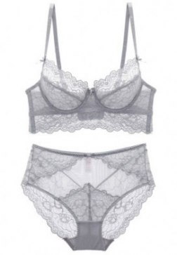 Sexy Unlined Floral Lace Underwire Bra Set