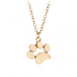 Necklace Cat and Dog Paw Print Animal Women Jewelry Lovely Delicate Pendant Necklaces