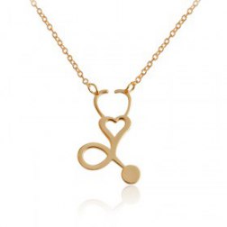 Nurse Heart Stethoscope Necklace Nursing Jewelry Medicine Graduation Gift