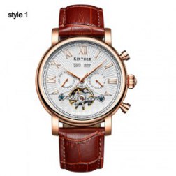 Men's Stainless Steel Automatic Mechanical Watch Waterproof Calendar Multi-Function Watch