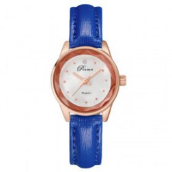 Women's Crystal Case Dial Quartz Wristwatch Leather Belt Watch Watch