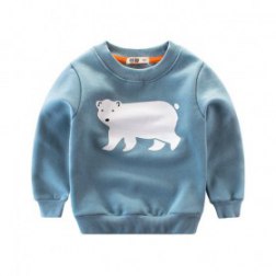 Baby Boy's Pullover Cartoon Animals Printing Long Sleeve Top