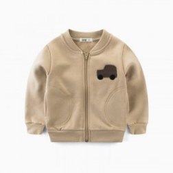 Baby Boy's Cardigan Zipper Thicken Jacket