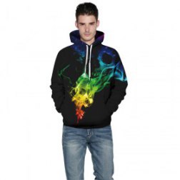 Men's 3D Skull Print Long Sleeve Hoodies