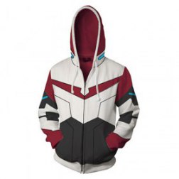 Voltron Cosplay 3D Printed Hoodies Zipper Lightweight Hooded Sweatshirt Jacket