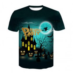 Men's Halloween 3D Print Short Sleeve T-Shirts