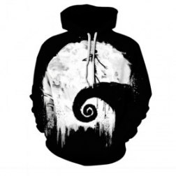 Men's Casual 3D Taiji Print Long Sleeve Hoodie