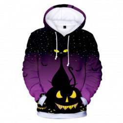 Men's 3D Monster Print Casual Fashion Long Sleeve Hoodie