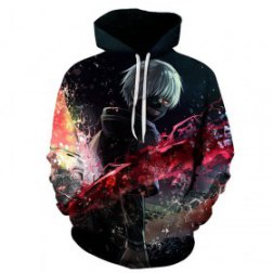 Men's 3D Corpse Printing Long Sleeves Pullover Hoodie