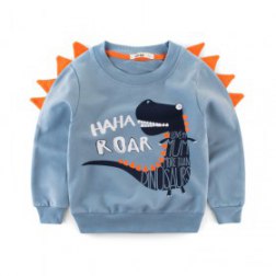 Boy's Casual Long Sleeves Crocodile Printing Top