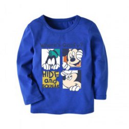 Boy's Long Sleeves Cartoons Printing Pullover Top