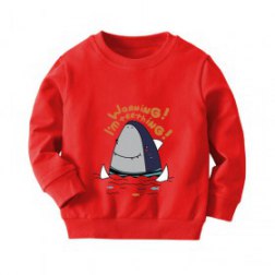 Boy's Long Sleeves Cartoons Sharks Printing Top