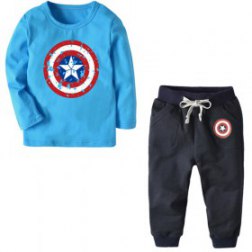2 Pieces Boys Stripes Top and Pants Set