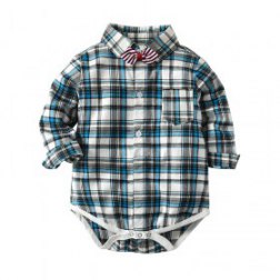 Boy's Long Sleeve Lattices Shirt