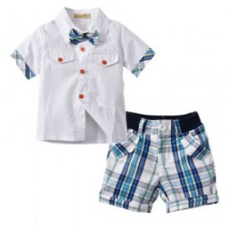Boy's Casual Short Sleeves Shirts and Shorts Set
