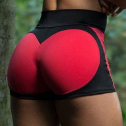 Women's Heart Shape Yoga Shorts Sport Workout Running Shorts Sexy Bottom
