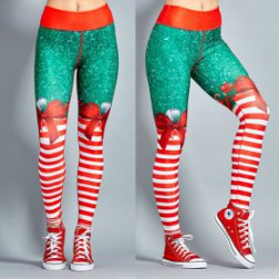 Women's Cute Christmas Yoga Pants High Waist Tummy Control Workout Leggings