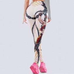 Women's Warrior Printing Stretchy Yoga Leggings