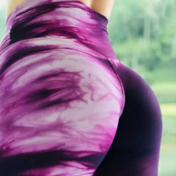 Gradient Print Slim High Waist Sports Butt Lift Yoga Pants