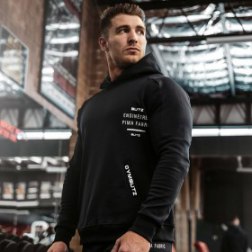 Men's Gym Workout Long Sleeve Pullover Sweatshirt