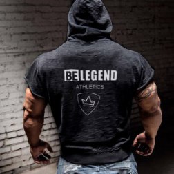 Men's Pullover Sleeveless Muscle Hoodie