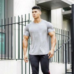 Men's Casual Gym Workout Short Sleeve T-shirt
