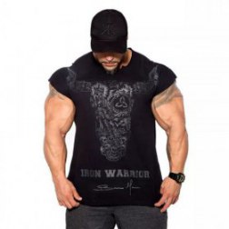 Men's Round Neck Short Sleeves Athletic Muscle T-shirt