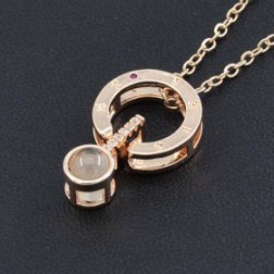 Women's Fashion Rose Gold Alloy Pendant Necklace
