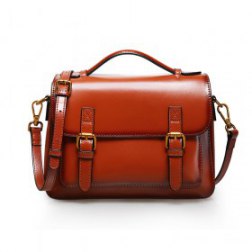 Women's Leather Magnetic Buckle Shoulder Bag Tote Satchel Handbags