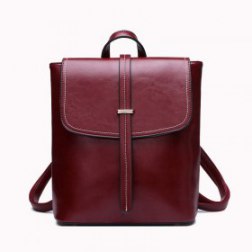 Genuine Leather Backpack For Women Fashion Travel Bag