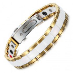 Luxurious Ceramic Ladies Magnetic Bracelet For Arthritis Pain Relieve Cuff