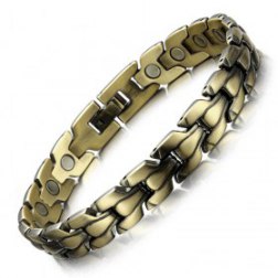 Bronze Copper Magnetic Bracelet for Pain Relief Arthritis Magnetic Therapy Jewelry