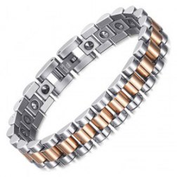 99.999% Germanium Stainless Steel Magnetic Therapy Bracelet Carpal Tunnel Arthritis Pain Relief