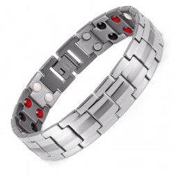 Legend- Mens Titanium Germanium Ion FIR Magnetic Bracelets Benefit