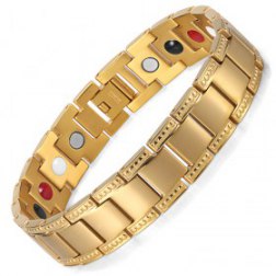 Gold Titanium Bracelet | Negative Ion Bracelet