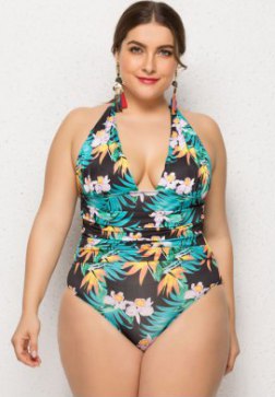 Plus Size Rainforest One Piece Swimsuit