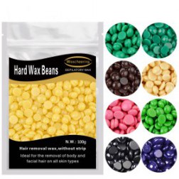 Hair Removal Hard Wax Beans, Painless Hair Removal Hot Wax Hair Removal Facial Body Legs bikini line for Men Women 100g