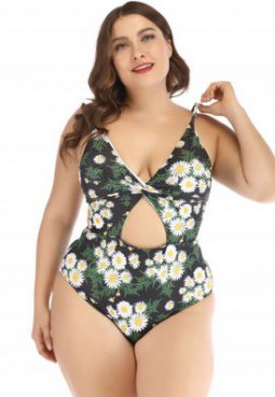 Plus Size Cut-Out Bikini Set